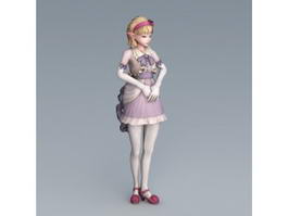 High Elf Girl 3d model preview