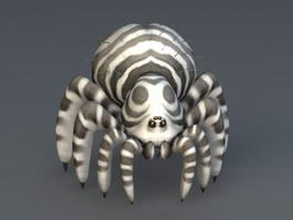 Zebra Spider 3d model preview
