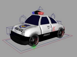 Police Car Cartoon 3d preview