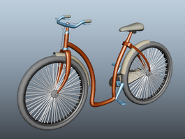 Retro Bicycle 3d model preview
