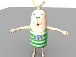 Cartoon Character Rabbit 3d model preview