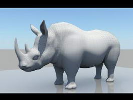 White Rhino 3d model preview
