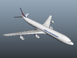 Air France A340 3d model preview