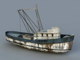 Old Fishing Boat 3d model preview