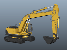 Hydraulic Excavator 3d model preview