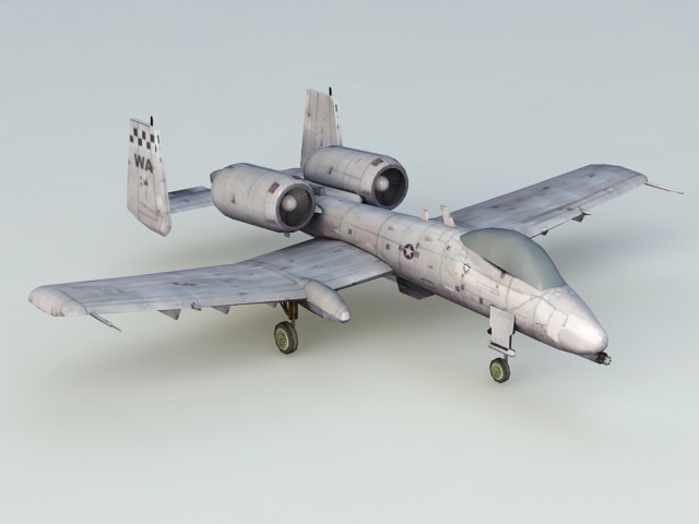 A-10 Thunderbolt II 3d rendering