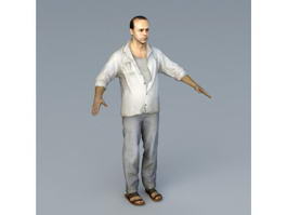 Male Taxi Driver 3d model preview