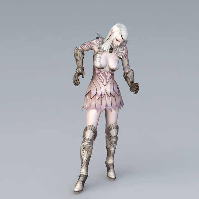 Female Elf Dancing 3d rendering