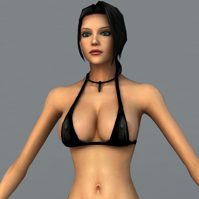 Elexis Sinclaire Bikini 3d rendering