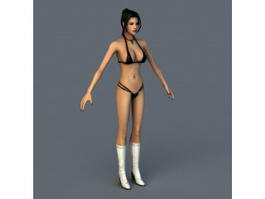 Elexis Sinclaire Bikini 3d model preview