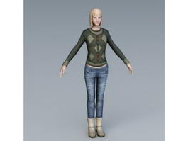 Citizen Girl 3d model preview