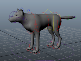 Wolf Rig 3d model preview