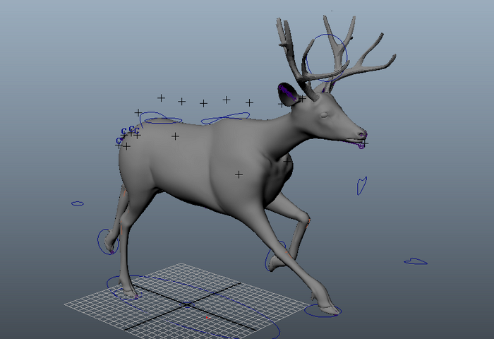 Running Deer Rig 3d rendering