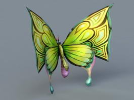 Green Butterfly 3d model preview