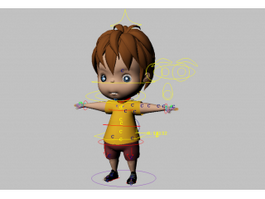 Toddler Boy Rig 3d model preview
