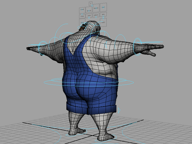 Fat Cartoon Character Rig 3d model - CadNav