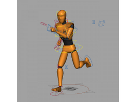 Animated Orange People 3d preview