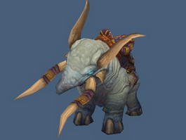 Draenei Elephant Mount 3d model preview