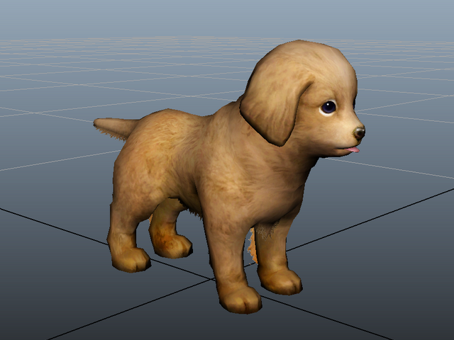 Tan Puppy Dog 3d model Maya files free download - modeling 40659 on CadNav