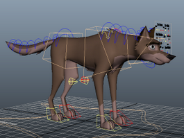 Wolf Dog Rig 3d model preview