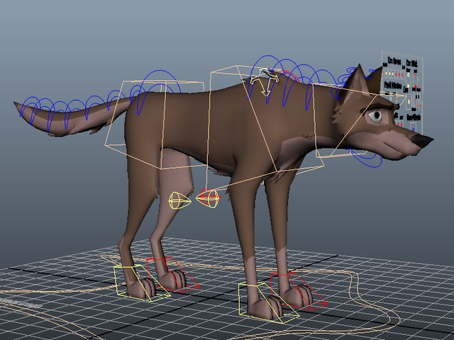 Wolf Dog Rig 3d rendering