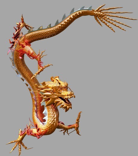 Ancient Chinese Dragon 3d rendering
