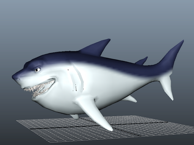Big Fat Shark 3d rendering