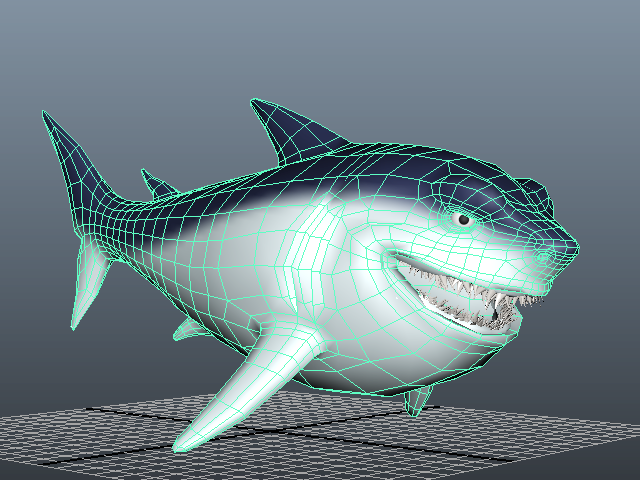 Big Fat Shark 3d rendering