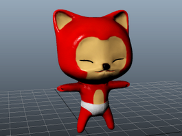 Cartoon Fox Character 3d model preview