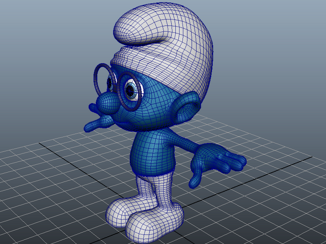 Smurfs Character 3d model Maya files free download - modeling 40686 on