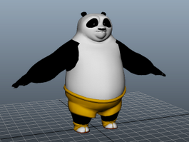 Kung Fu Panda 3d model preview