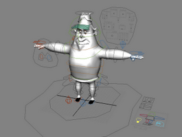 Cartoon Man Rig 3d model preview