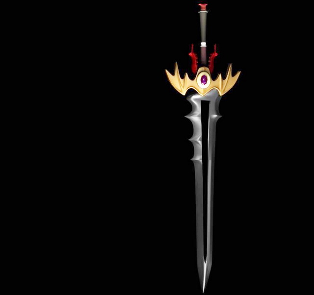 Fantasy Bat Sword 3d rendering