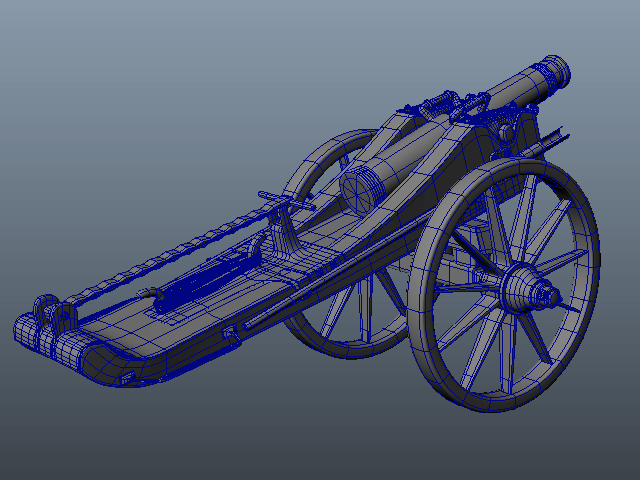 Old Artillery Cannons 3d rendering