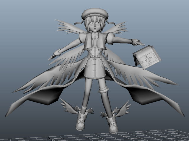 Anime Angel Girl 3d model Maya files free download - modeling 40722 on CadNav