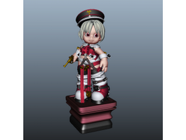 Chibi Police Officer 3d preview