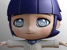 Kawaii Chibi Girl 3d preview