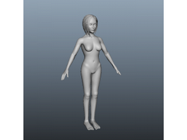 Adult Woman Body 3d model preview