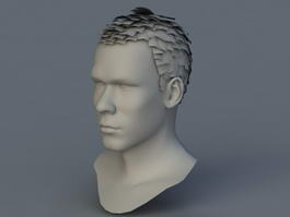 Man Head 3d model preview