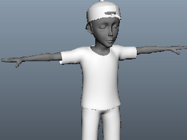 Young Teenage Boy 3d model preview