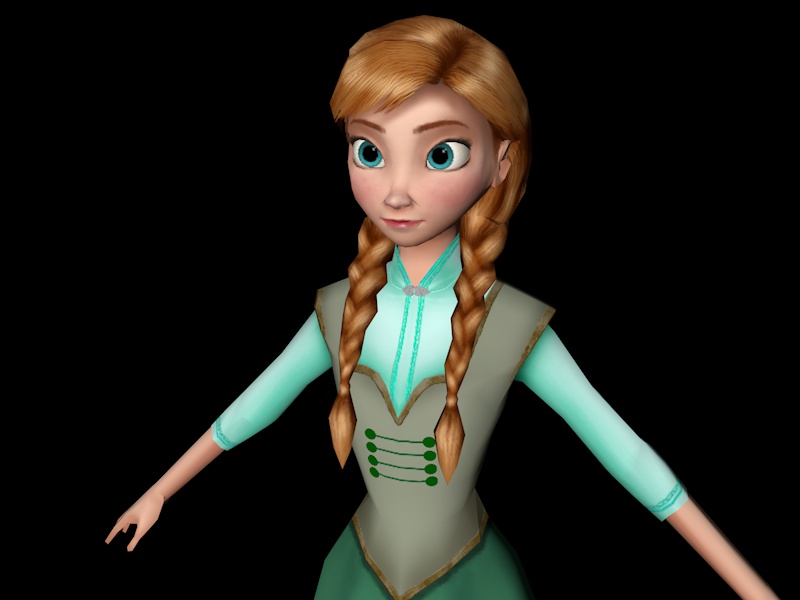 Frozen Anna Summer 3d model Cinema 4D files free download ...