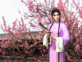 Peking Opera Character 3d model preview