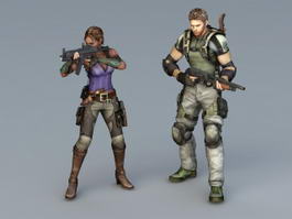 Resident Evil Character 3d model preview