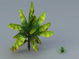 Low Poly Banana Tree 3d model preview