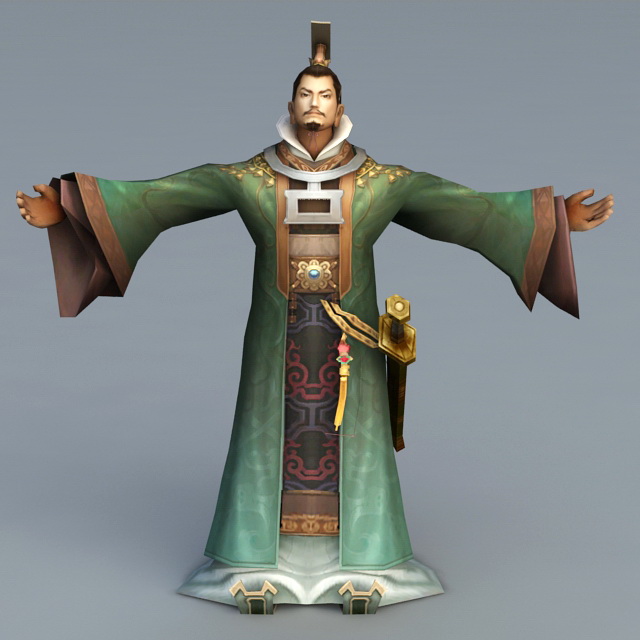 Chinese Emperor Rig 3d rendering