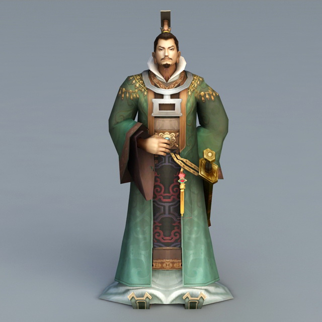 Chinese Emperor Rig 3d rendering