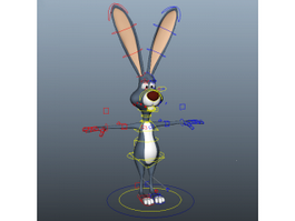 Cartoon Bunny Rabbit Rig 3d model preview