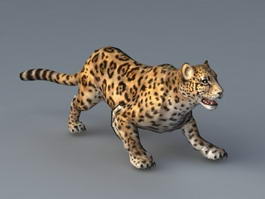 Animated Jaguar Animal 3d model preview