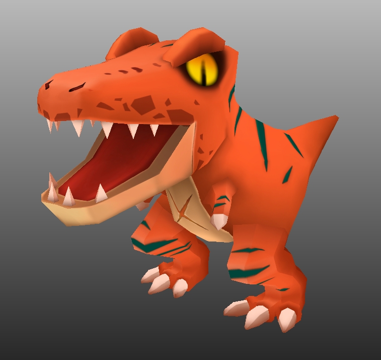 Tyrannosaurus Rex Cartoon 3d model Autodesk FBX files free download