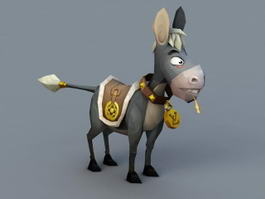 Funny Donkey Cartoon 3d model preview